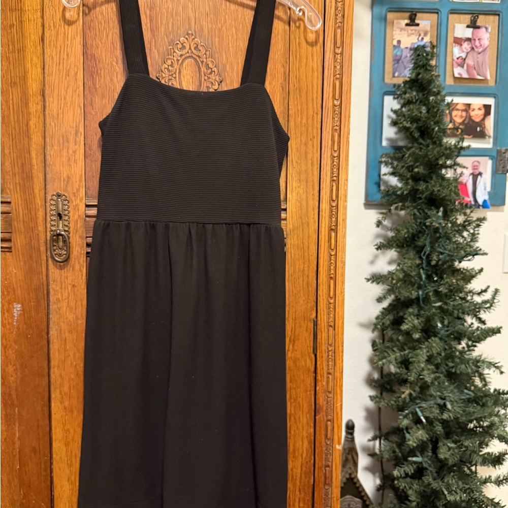 LOFT Black Midi Dress